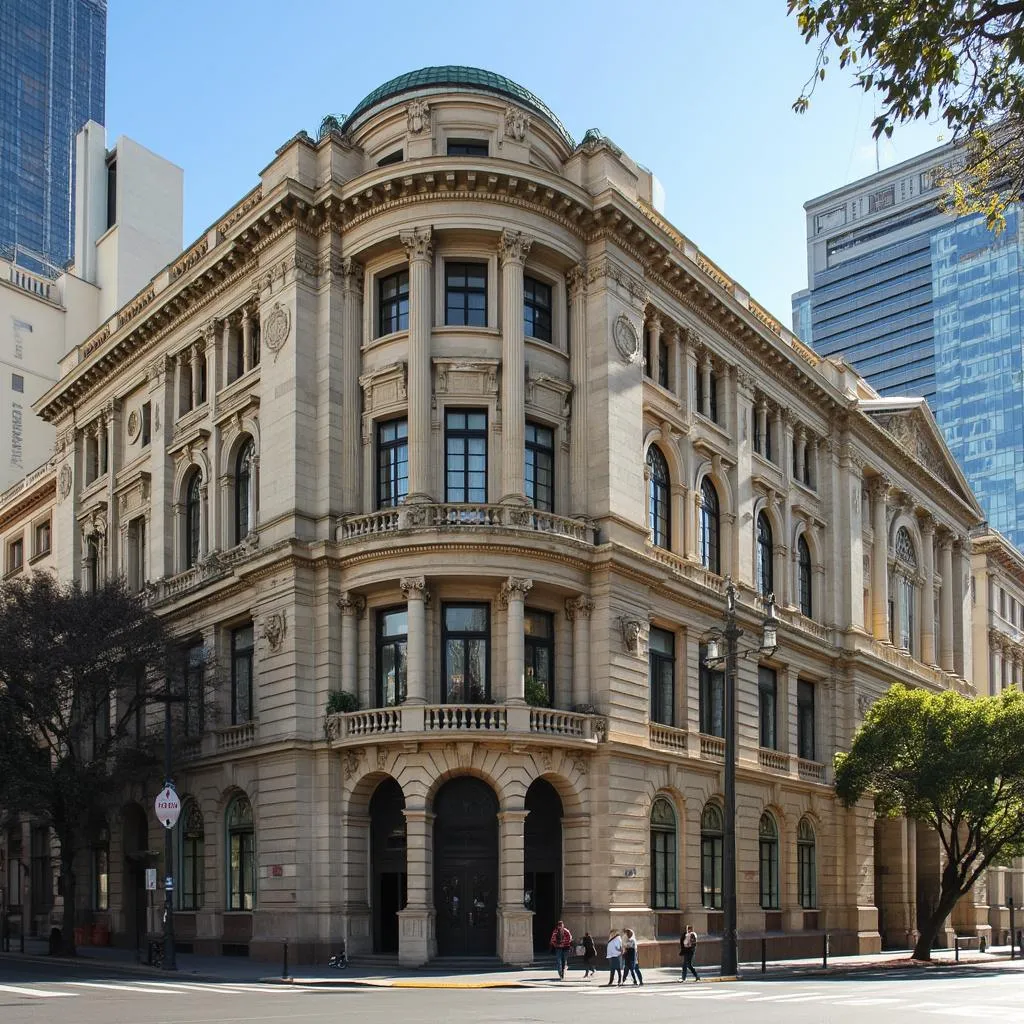 Edificio emblemático de Buenos Aires representando la historia financiera